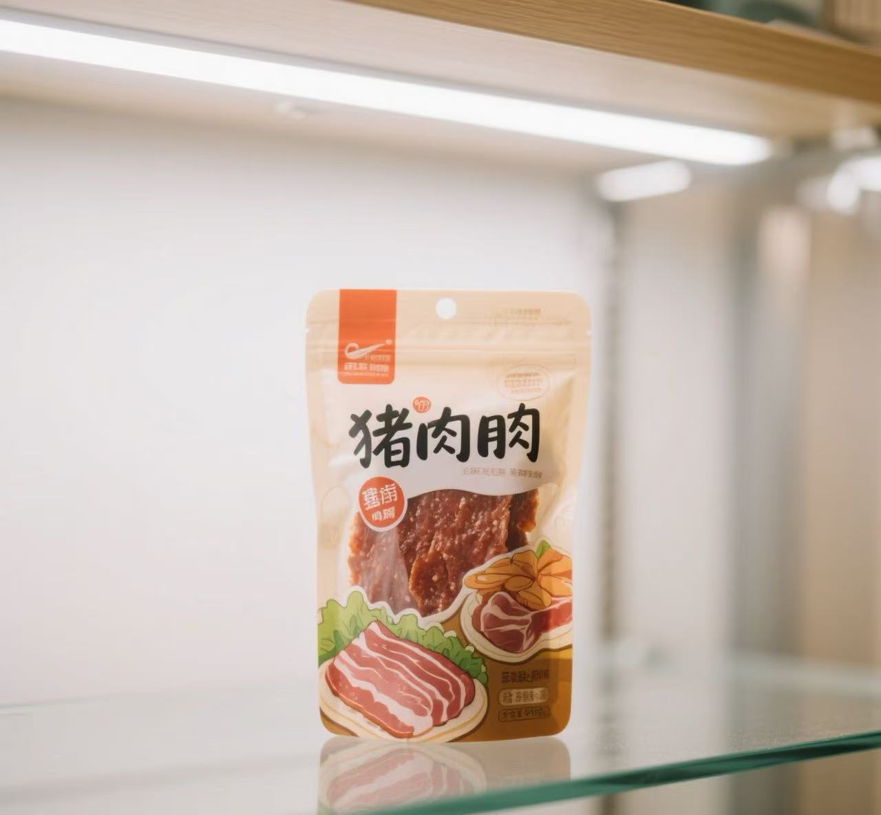 豬肉脯包裝自動化方案：給袋式包裝機(jī)高效完成小包進(jìn)大包流程